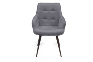 Стул Capri  поворотный 360 градусов, бархат серый 27 / опора конус