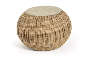 "Барселона" кофейный столик из искусственного ротанга, цвет соломенныйцвет соломенный