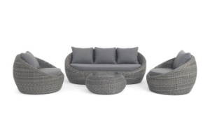 "Барселона" лаунж-зона из искусственного ротанга, цвет графитцвет Графит