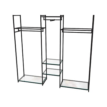 Стеллаж для одежды КС-2203 со стеклом