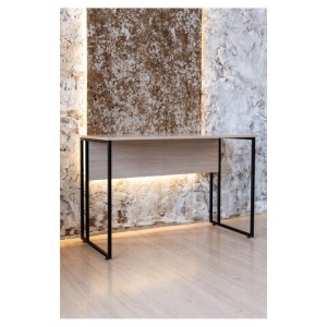 Стол BRABIX "SMART CD-019", 1180х600х770 мм, ЛОФТ, металл/ЛДСП ясень шимо светлый, каркас черный, 641947