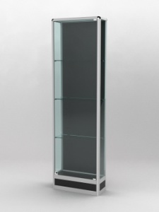 Витрина "ПРОФИЛЬ ПОДИУМ" №4-200-1 (задняя стенка - ДВП), Черный