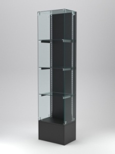 Витрина "АСТЕРИЯ" №130 (без дверки, задняя стенка - ДСП), Черный