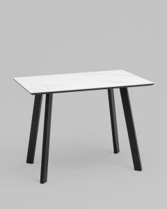 Стол Райли нераскладной 100*70*75 см столешница МДФ керамика Snow white матовый
