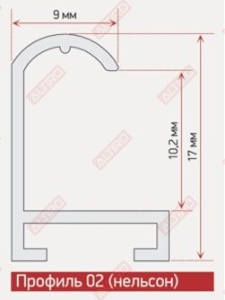 Профиль Нельсон ПН-02 анодированный глянец серебро, длина 3,05 м