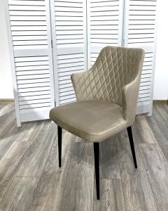 Стул ГЕРМАН (HERMAN) ЛАТТЕ #25, велюр / черный каркас