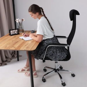 Кресло поворотное Germes, чёрный, ткань