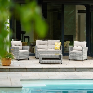 Плетеный комплект мебели с диваном AFM-804C Grey