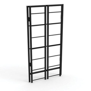 Стеллаж BRABIX "Smart SH-005", 605х290х1193 мм, ЛОФТ, прямой, складной, металл/ЛДСП дуб, каркас черный, 641868