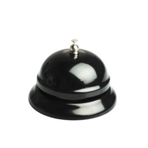 Звонок барный черный, диаметр 85 мм.