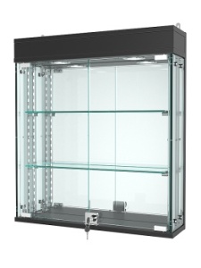 Витрина "АТРИУМ" с регулировочными полками настенная №1А-5-РЕГ, Черный