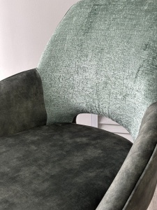 Стул БЕРРИС  (BERRIES) 360 град., Зеленый Loris-39 /тем-зеленый 7525-156, велюр/ черн каркас, DISAUR