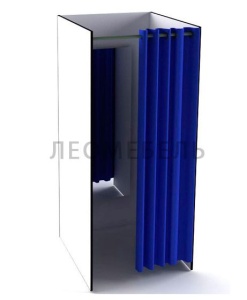 201-34 Штора для примерочной кабины на люверсах "Блэкаут " (синий)