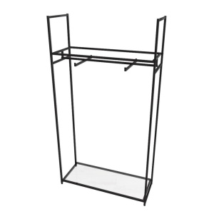 Стеллаж для одежды в стиле Лофт АС22120-01 со стеклом (220х120х45)