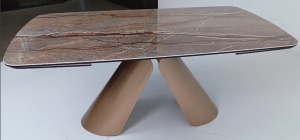 Стол CALDERON 180 GLOSS GRAND CORDILLERA керамика / бронзовый винтажный каркас, ®DISAUR