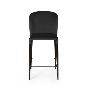 Стул полубарный Albert, бархат антрацит 14/опора конус