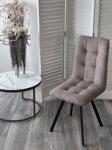 Стул ДАРЛИНГ 360 град. поворот. B5 Капучино, велюр / черный каркас,