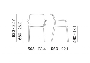 Кресло пластиковое Ara белый