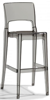Стул барный прозрачный Isy Antishock серый