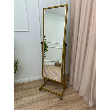 ТК-160-49 Зеркало напольное с колесами (золото)