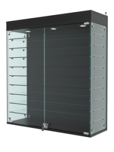 Витрина "АТРИУМ" настенная №4А-2Г, Черный