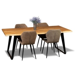 Стол лофт из массива, LIFE black, 2 метра