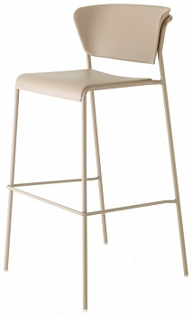 Стул барный пластиковый Lisa Technopolymer тортора