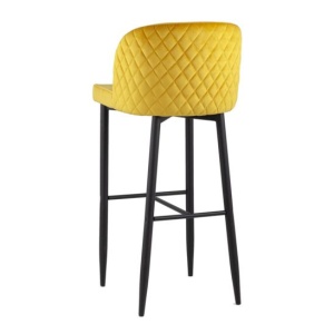 Стул барный Оскар, вельвет оранжевый