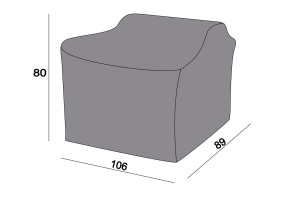 Защитный чехол на кресло Капучино 106×89×80 см