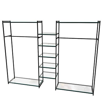 Стеллаж для одежды КС-2213 со стеклом