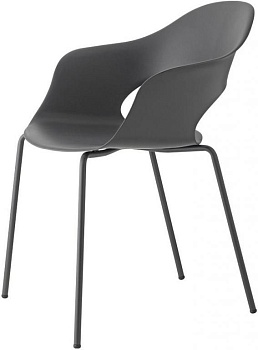 Кресло пластиковое Lady B антрацит
