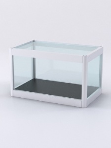 Витрина из профиля настольная "ВАЙБ" №8 (без дверок), Черный