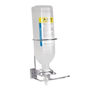 DAN-3 / Держатель для антисептика настенный локтевой ДИСПЕНСОПАК цена 530 ₽ DAN-3 / Держатель для антисептика настенный локтевой ДИСПЕНСОПАК