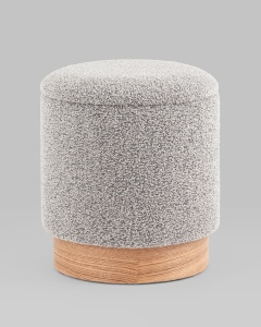 Пуф с ящиком Холли XS букле серый