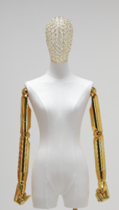 TTW-7-6 Торс портновского манекена женский, с бедром, сетчатая голова, шарнирные руки