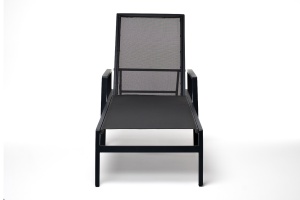 "Парма" шезлонг из алюминия темно-серый (RAL7024) муар