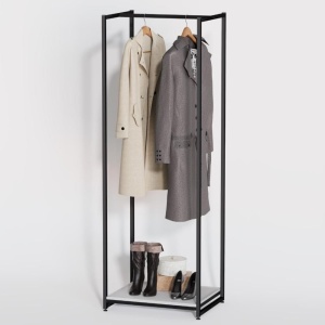 Стеллаж для одежды в стиле Лофт A1760-02-ЧБ