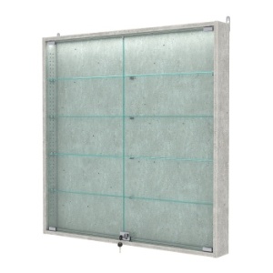 Витрина настенная с регулировочными полками №4-3АУ-РЕГ с подсветкой, Метрополитан Грей