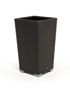 "Капучино" кашпо для цветов плетеное из искусственного ротанга, цвет графитцвет Графит