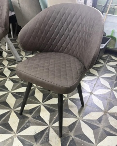 Стул ХИЛТ 360 град.поворот., цвет B5 Капучино, велюр / черный каркас