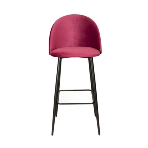 Cтул барный Thomas бархат красный