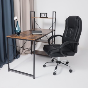 Стеллаж SKYFALL, 1000*600*1190мм, черный+коричневый