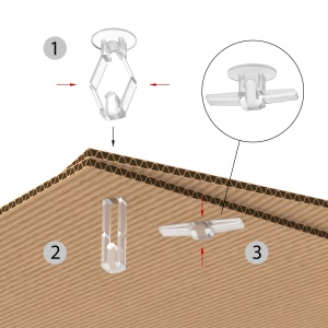Заклепка пластиковая SNAP RIVET, цвет прозрачный