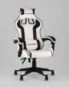 Кресло спортивное TopChairs Shadow бело-черный