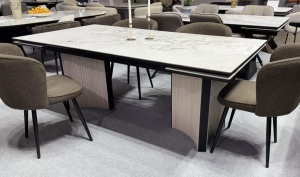 Стол СТРАДИВАРИ 200 GLASTONBURY SAVIA MATT, керамика / Дуб Галиано светлый