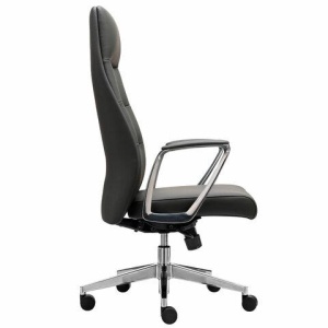 Кресло BRABIX PREMIUM "Adept EX-752", синхромеханизм, алюминий, экокожа, черное, 532930