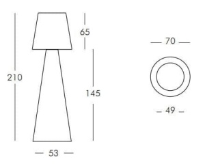 Торшер пластиковый уличный Pivot XL Lighting OUT белый