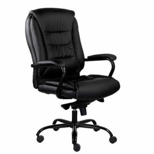 Кресло офисное "Ровер" CH-708, усиленное, НАГРУЗКА до 150 кг, экокожа, черное