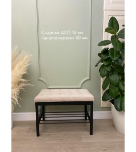 Банкетка Сканди-60 (бежевый/черный)