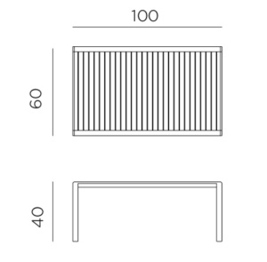 Столик пластиковый кофейный Aria 100 тортора
